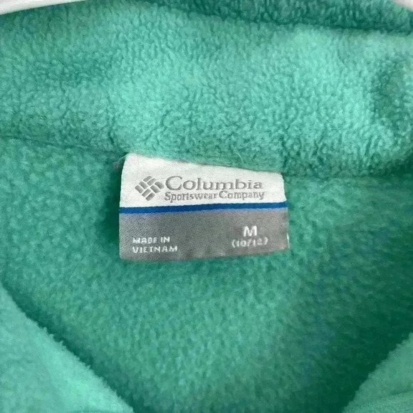 Columbia girls size medium mint green full zip jacket with pockets - Picture 2 of 7